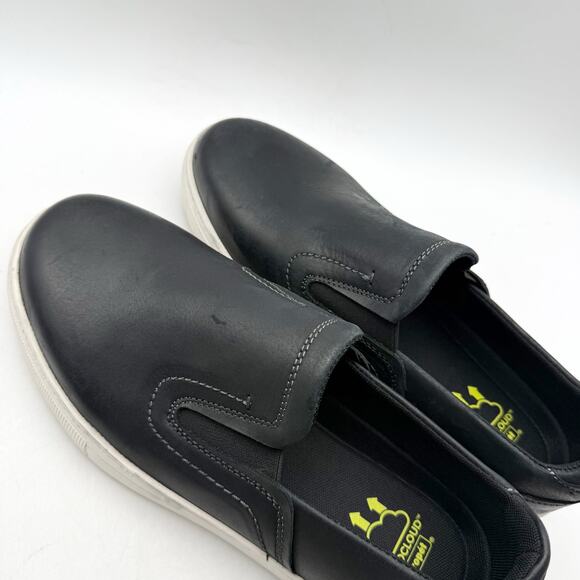 Propet Mens Kedrick Sneakers US 9.5 EEE Black White Leather Slip On NWOB main image 9